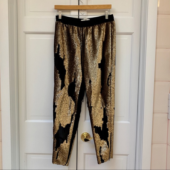 Robert Rodriguez Gold Sequined Track Pants - Picture 16 of 16